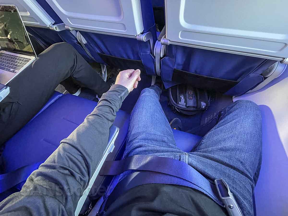Southwest Airlines Business Select seat leg room