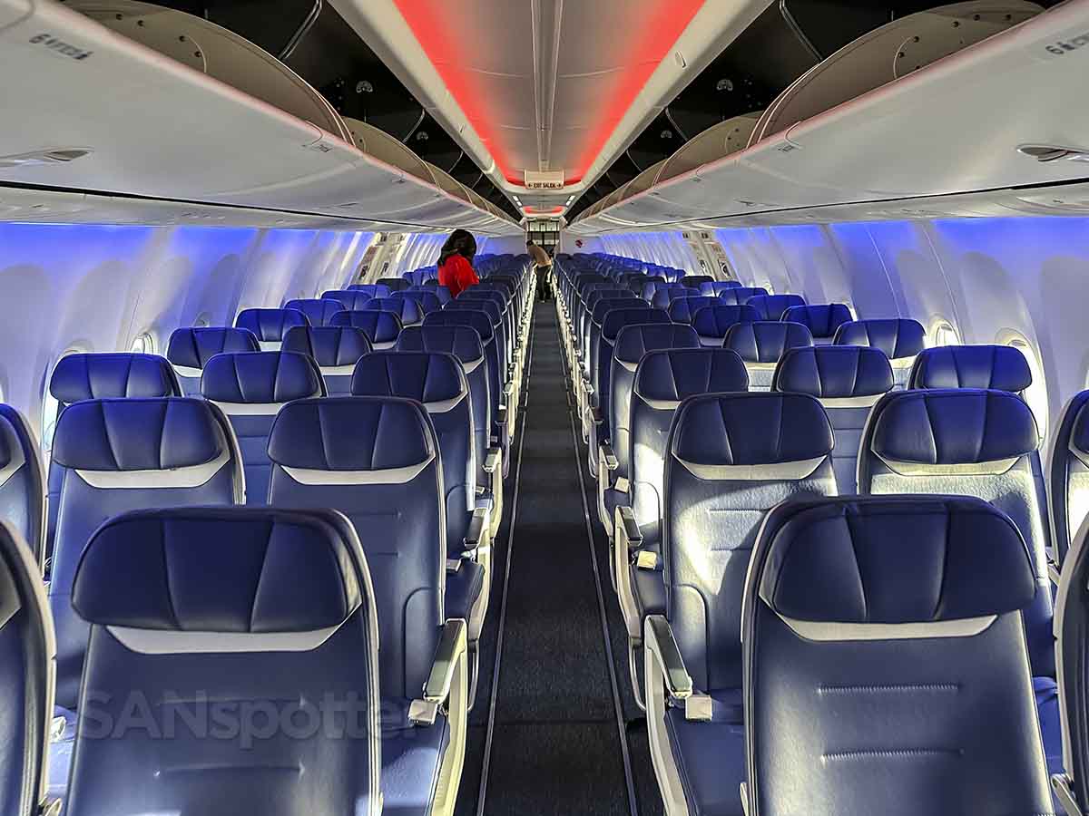 Southwest Airlines 737 MAX 8 empty interior