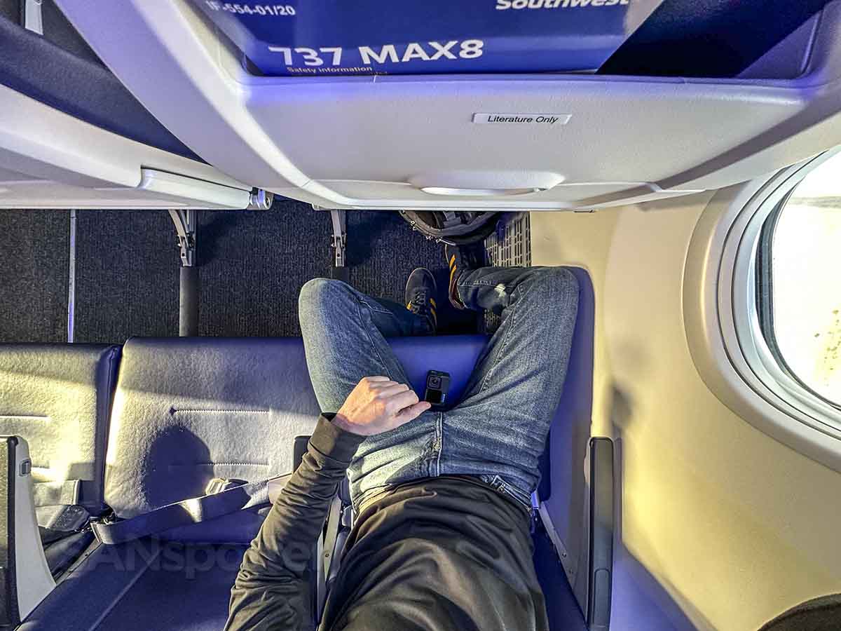 Sitting in a Southwest Airlines seat