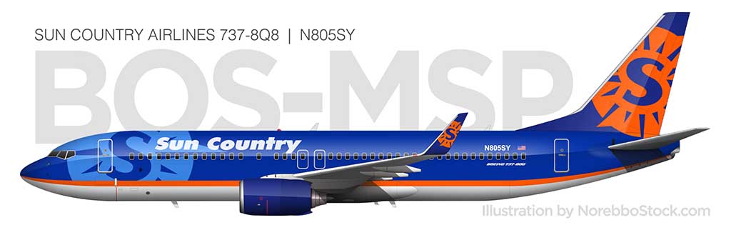 Sun Country 737-800 side view (N805SY)