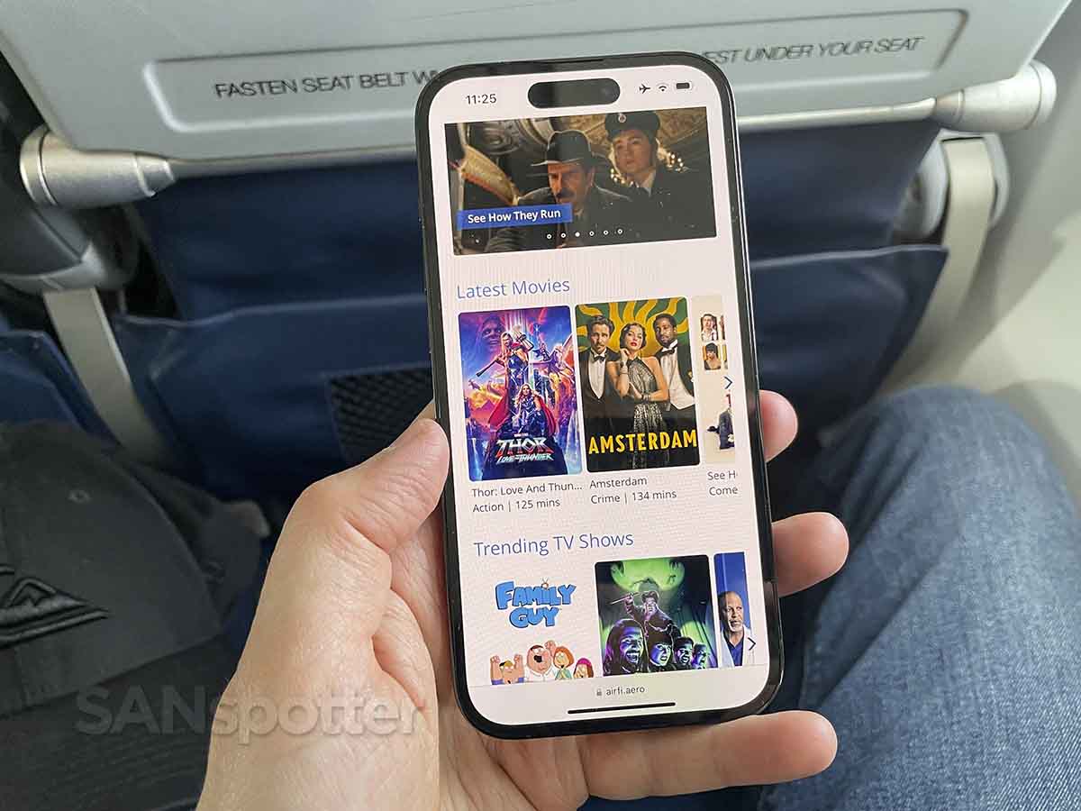 Sun country airlines 737-800 streaming movies and tv shows 