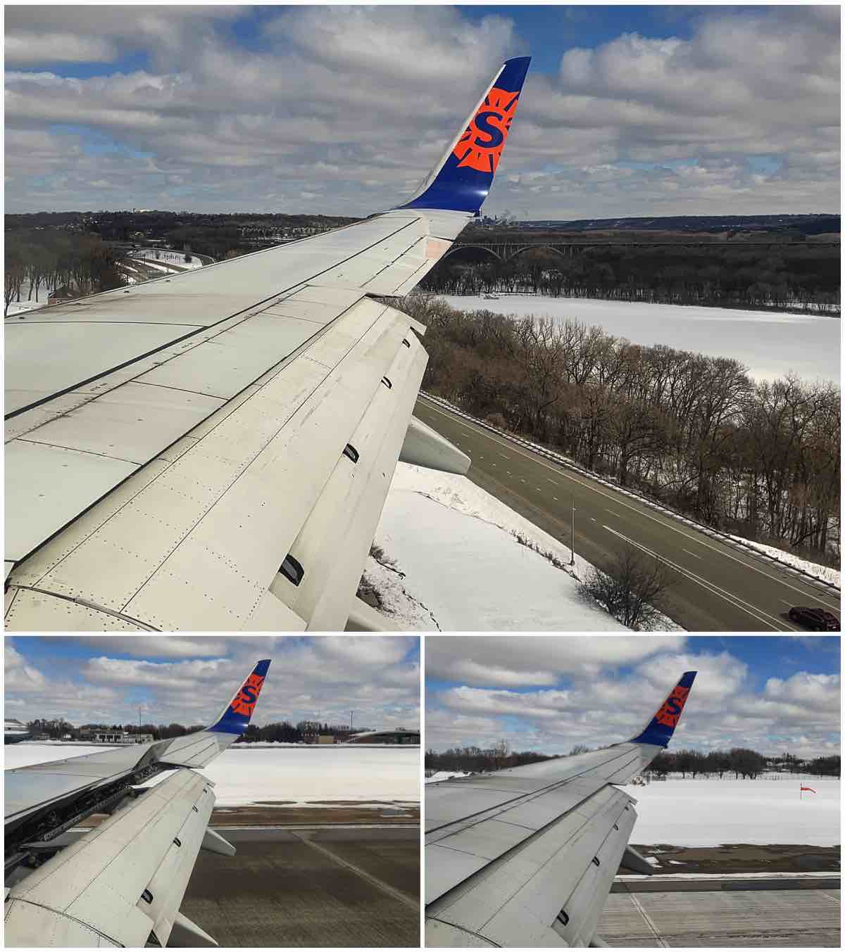 Sun Country 737-800 landing on runway 30R at MSP