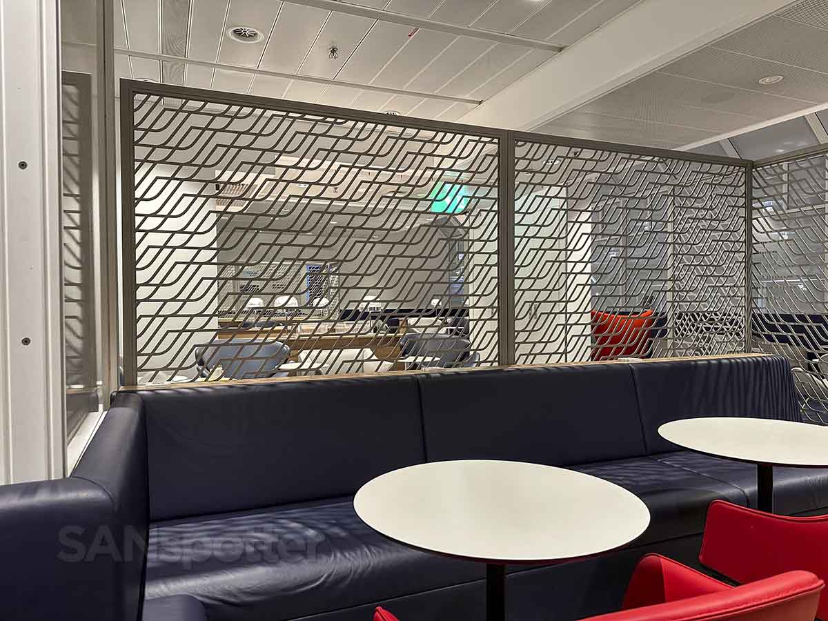 Munich Airport Air France KLM lounge privacy panels 
