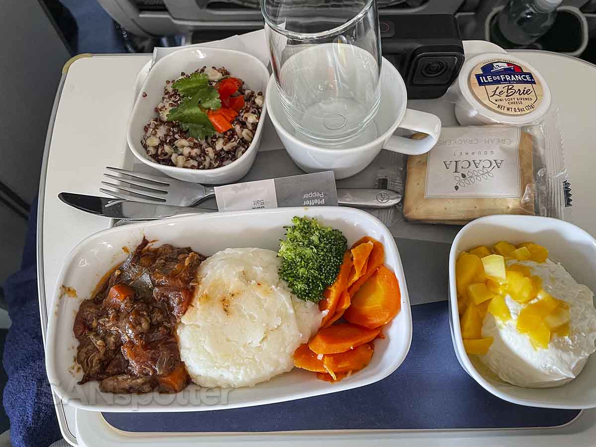 Lufthansa long haul premium economy meal