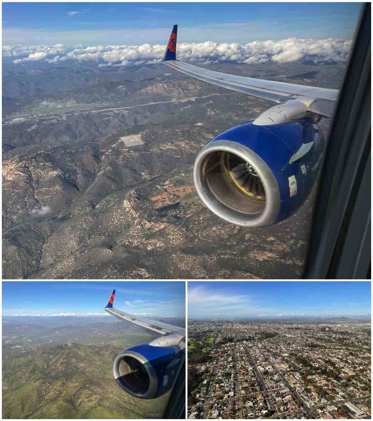 Approaching San Diego in a sun country 737-800