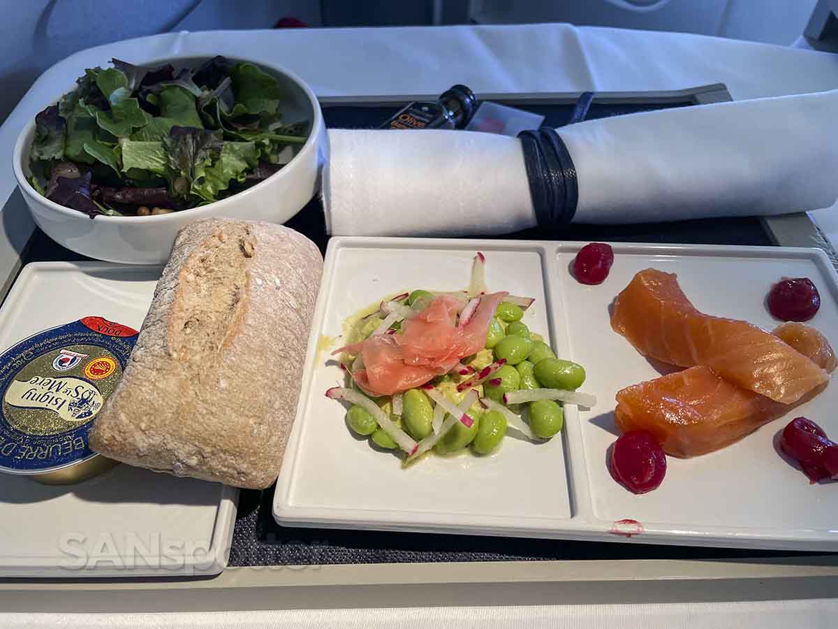 Air France long haul business class meal starter
