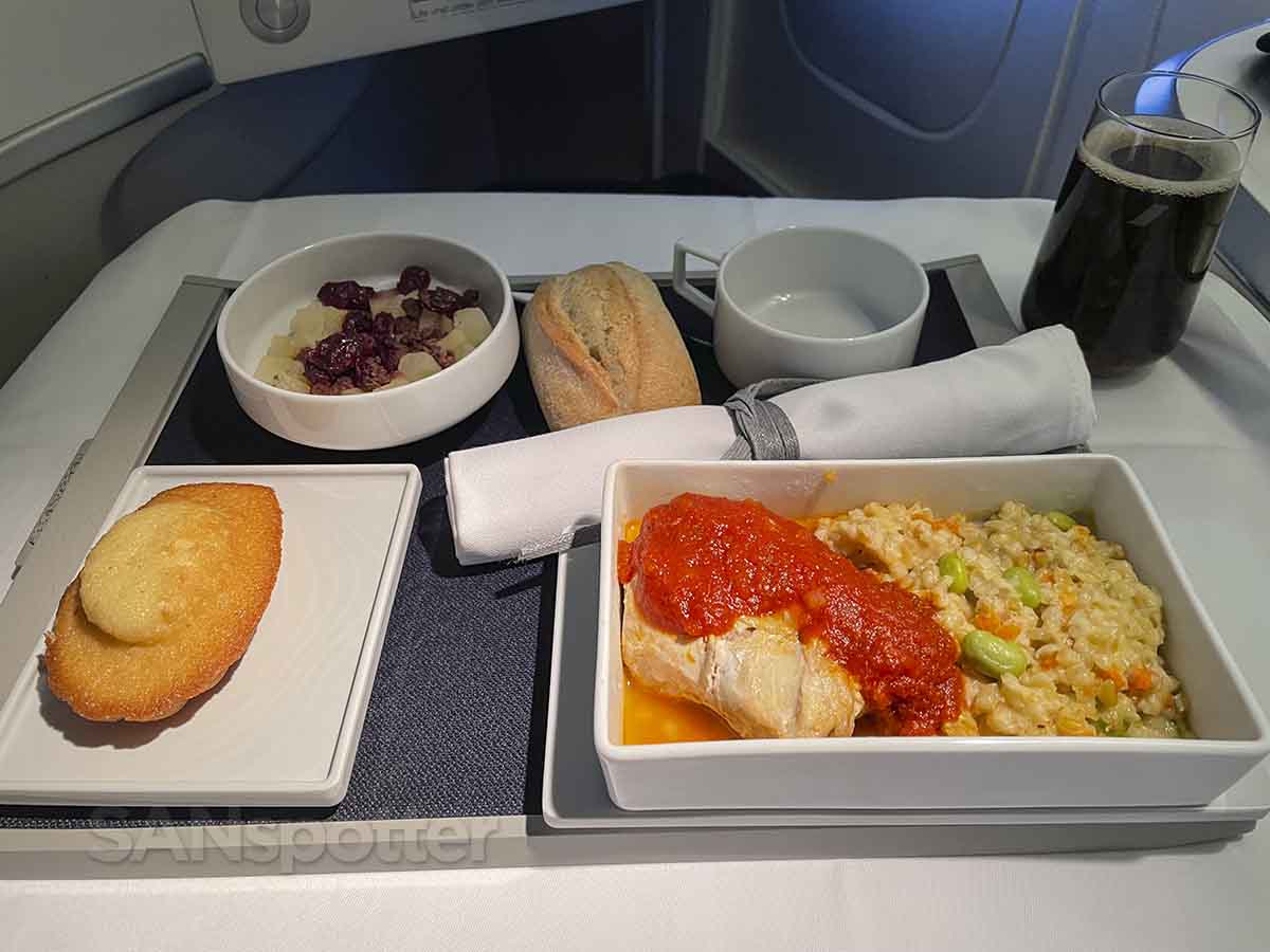 Air France long haul business class second meal