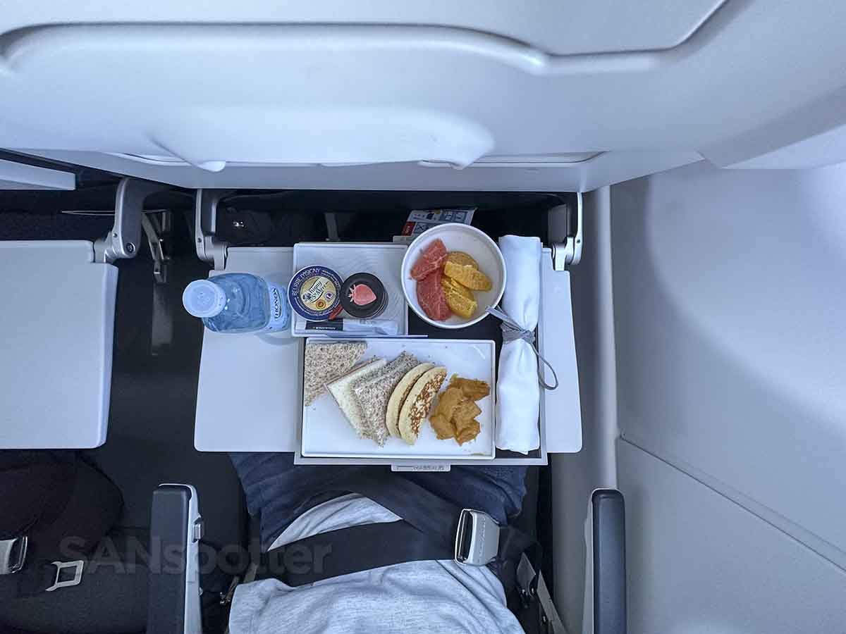 Air France European business class breakfast tray