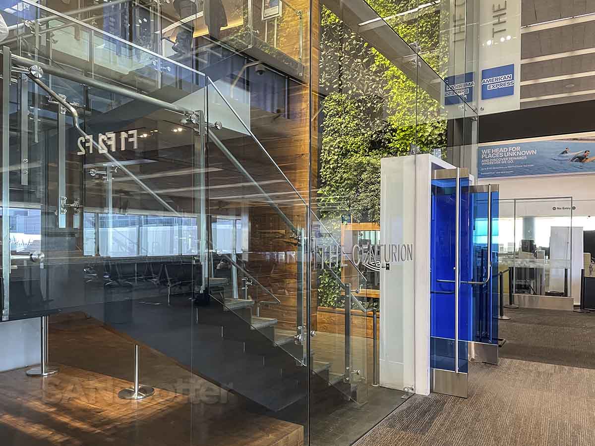 Amex centurion lounge entrance SFO
