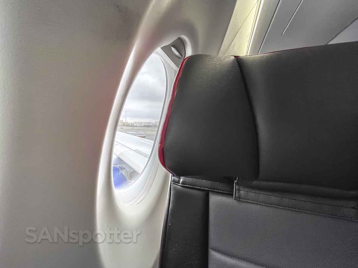 Breeze Airways A220-300 nicer seat headrest 