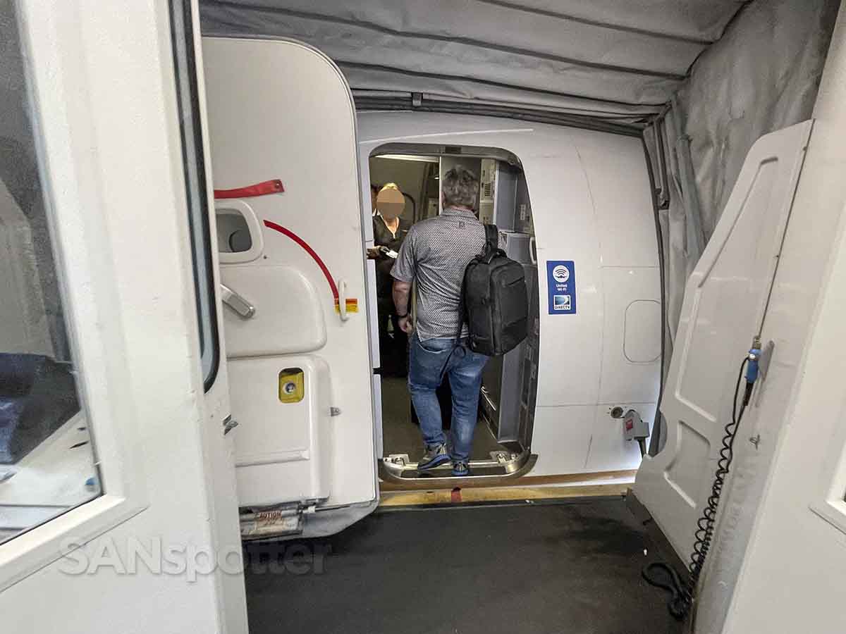United 737-700 boarding door