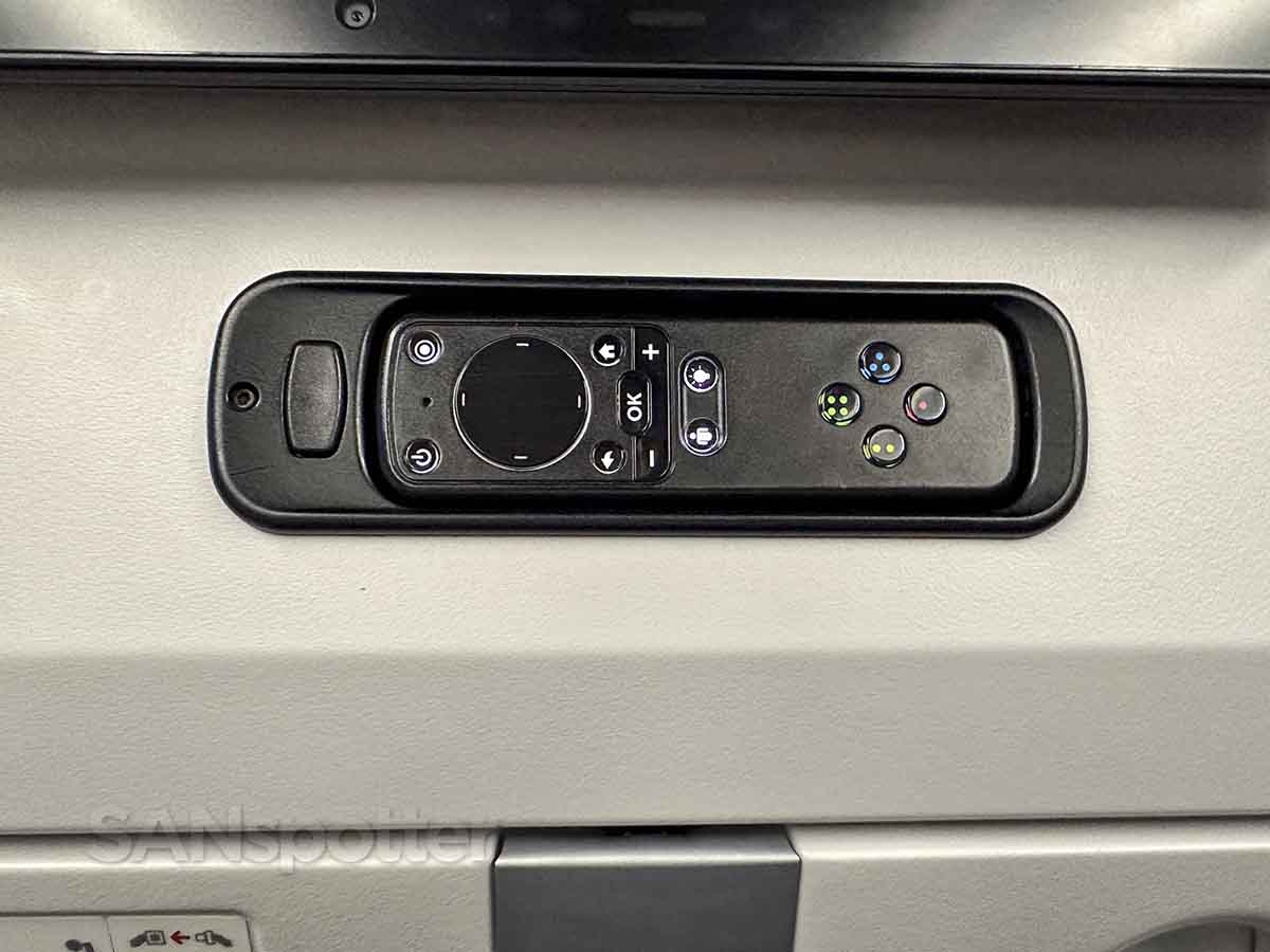 ANA 777-300ER economy class entertainment system remote control