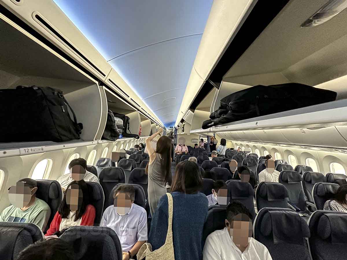 ANA 787-8 economy class cabin