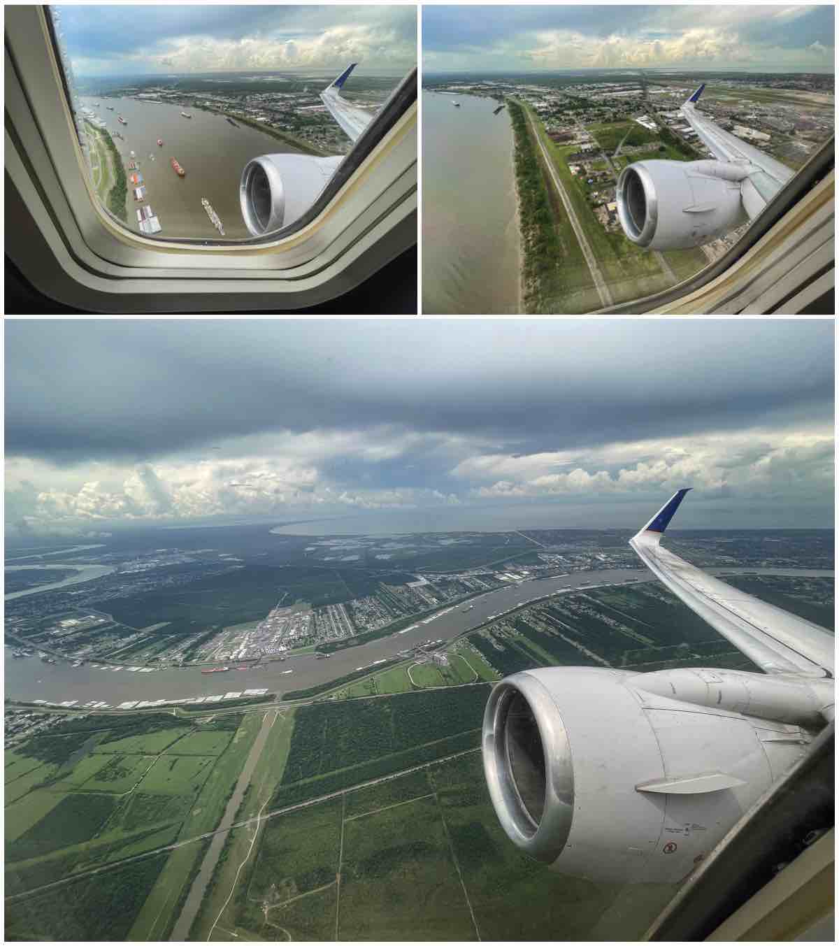 View of scenery after takeoff from MSY airport 