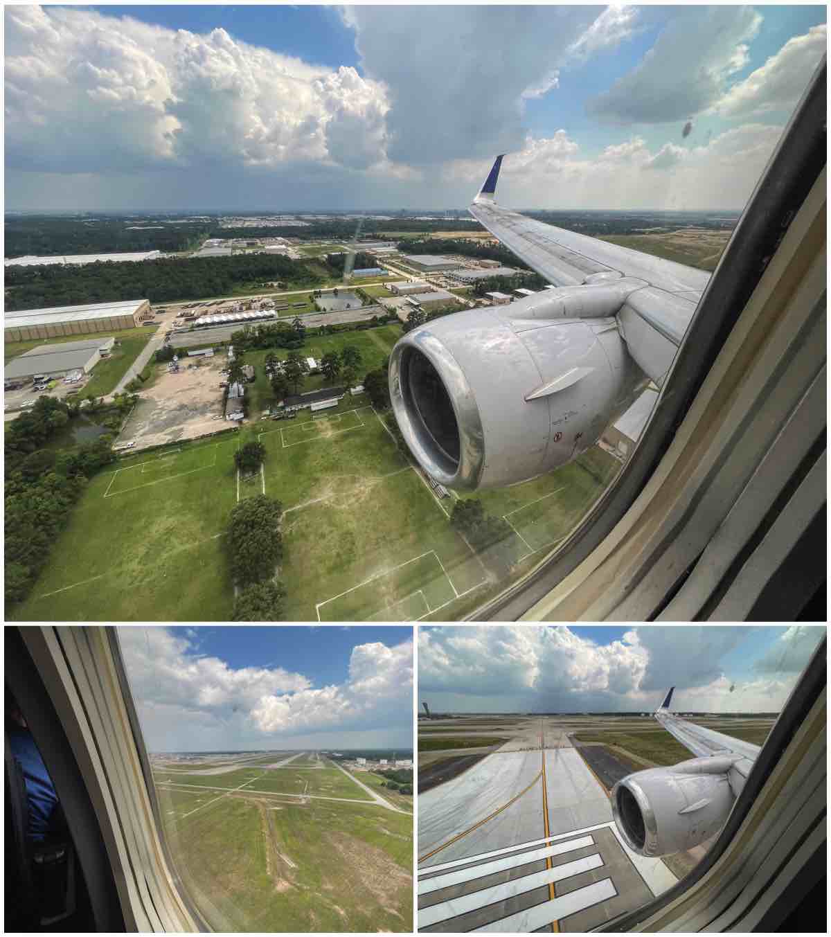 Final approach into IAH united 737-700