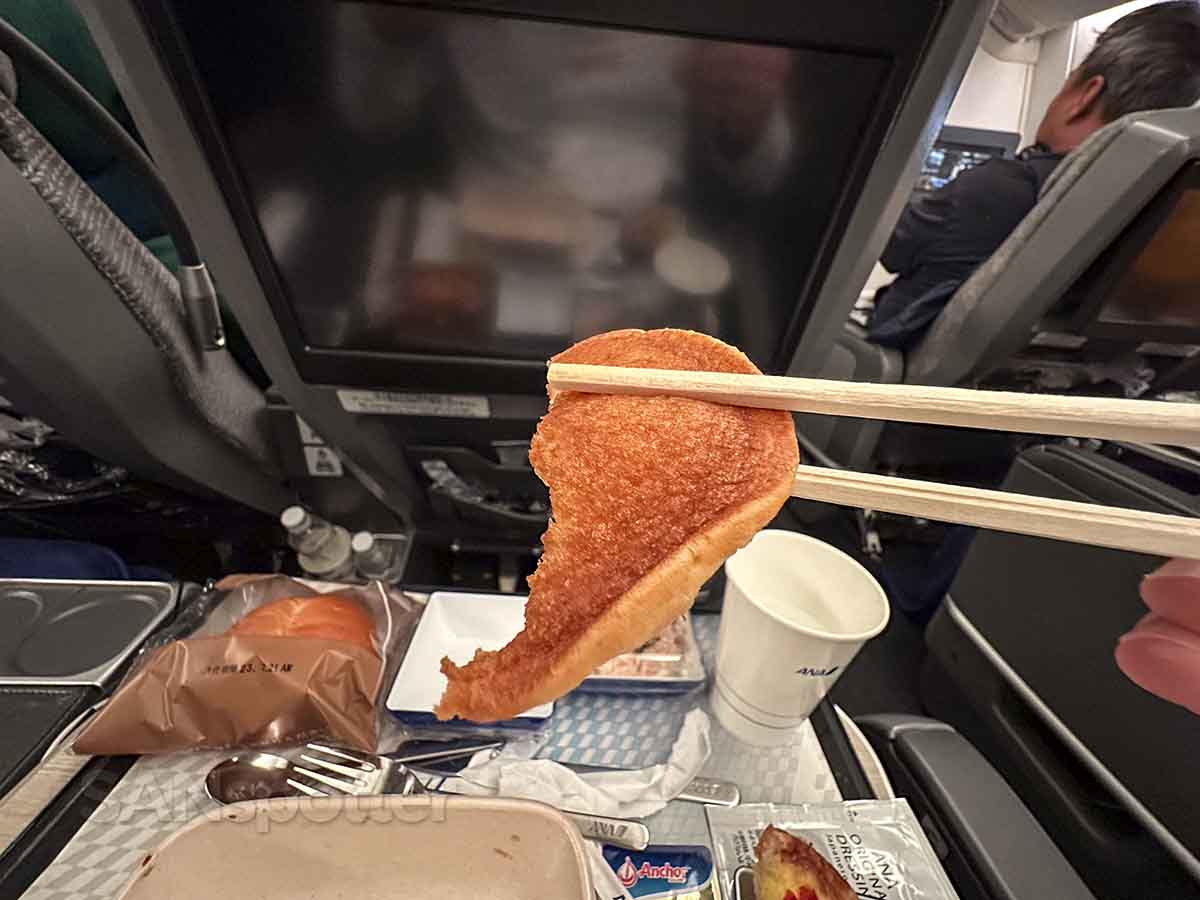 ANA 777-300ER premium economy pancake review 