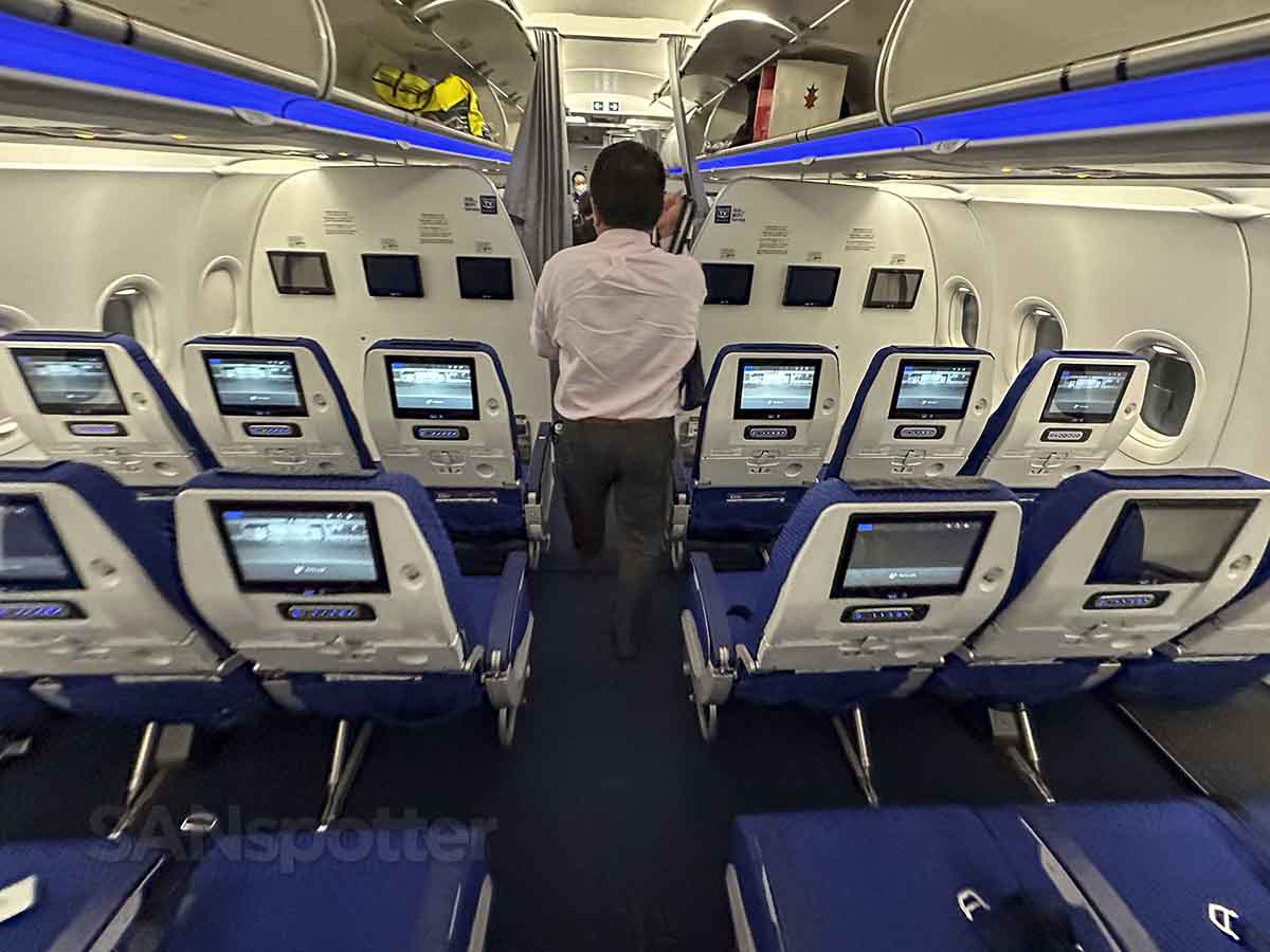 ANA A321neo economy class seat backs