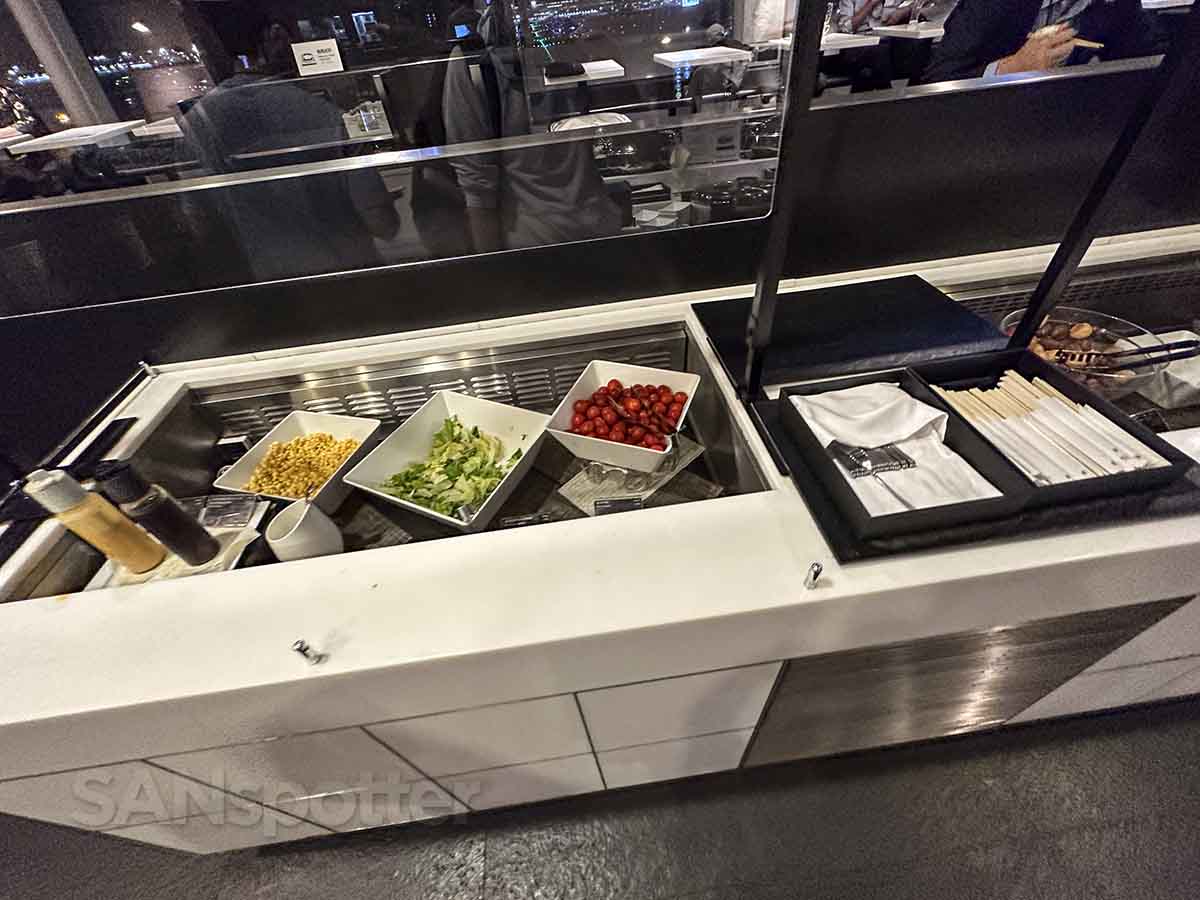 ANA Lounge Haneda Terminal 3 salad bar food