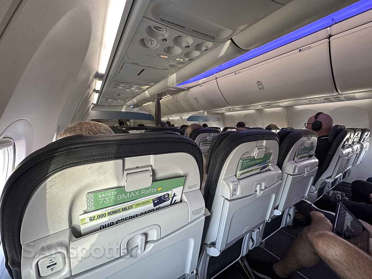 Alaska Airlines 737 MAX 9 Premium Class passengers