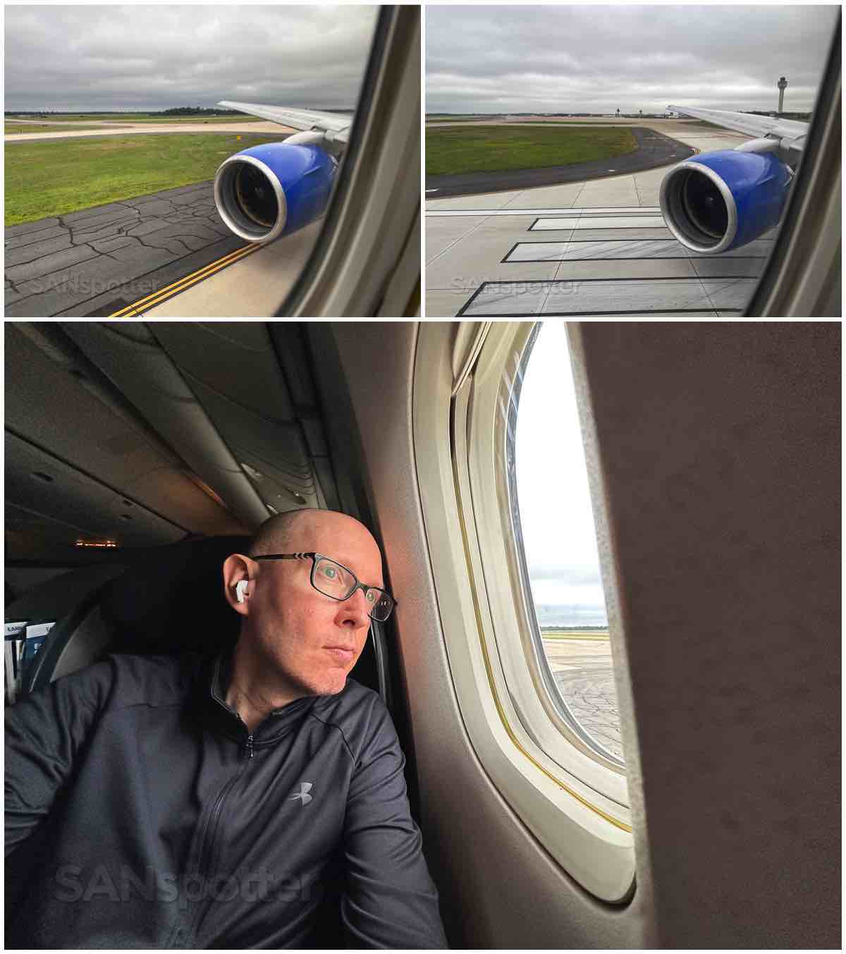 United 777–200 taxi to runway IAD