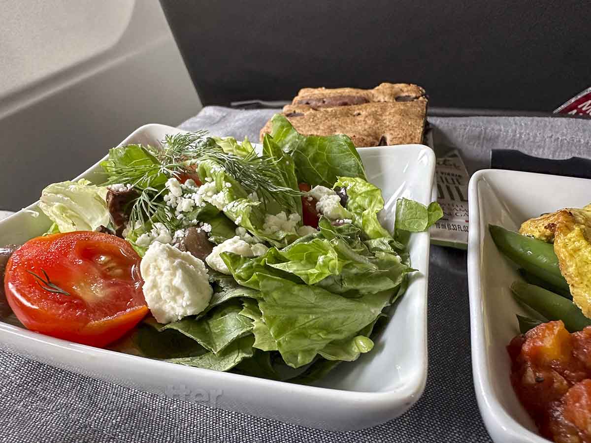 American airlines first class lunch salad
