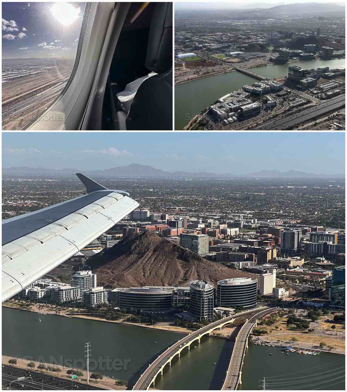 Flying over the salt river in Phoenix