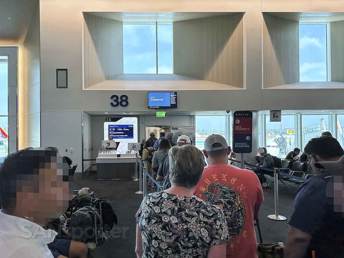 Boarding Delta flight to Minneapolis gate 38 LAX