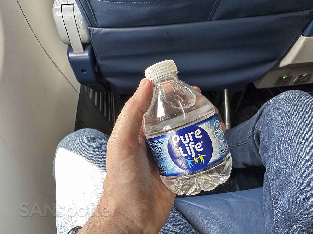 Delta first class Pure Life bottled water
