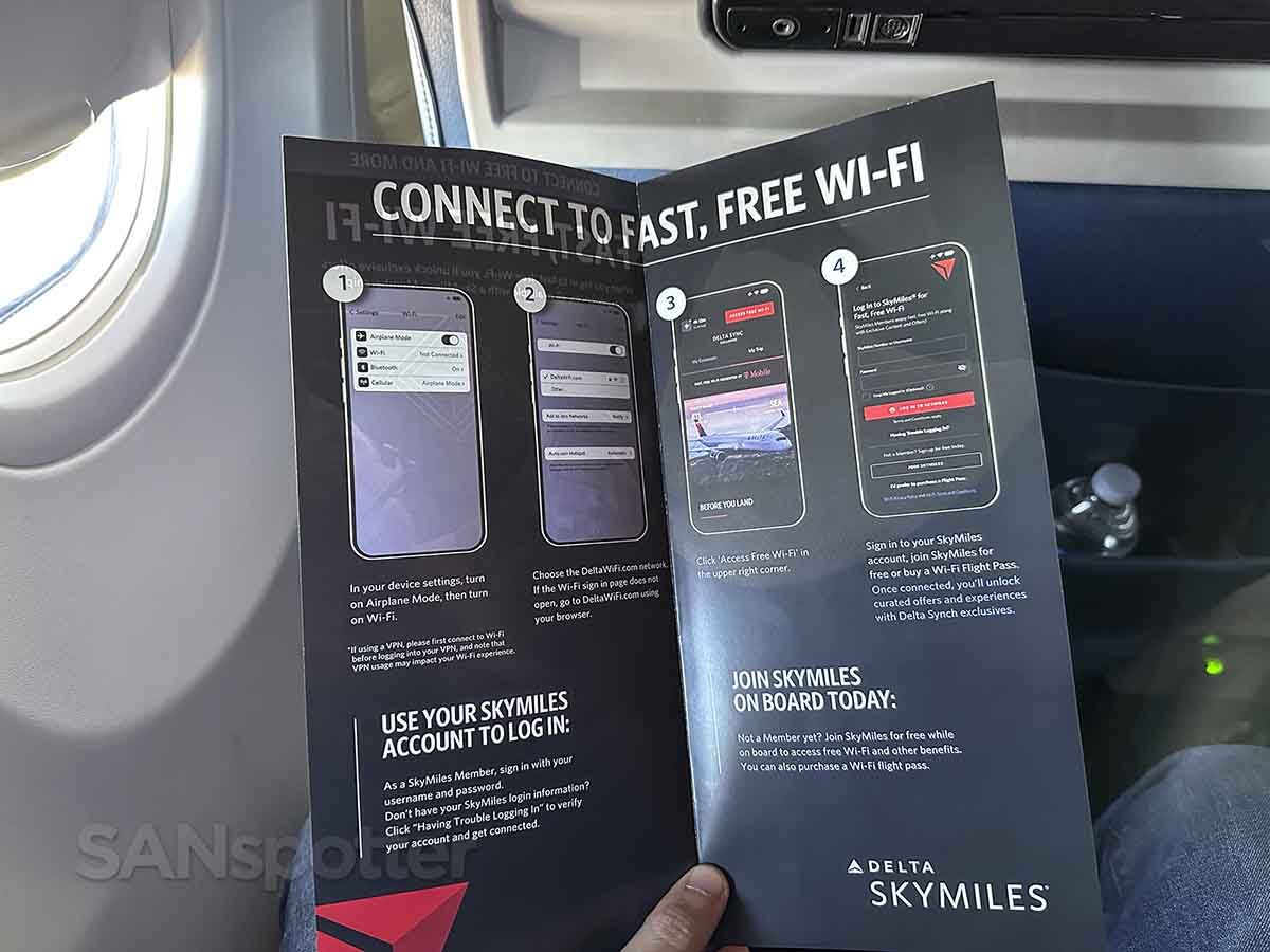 Instructions on how to connect to free Wi-Fi on Delta anyone