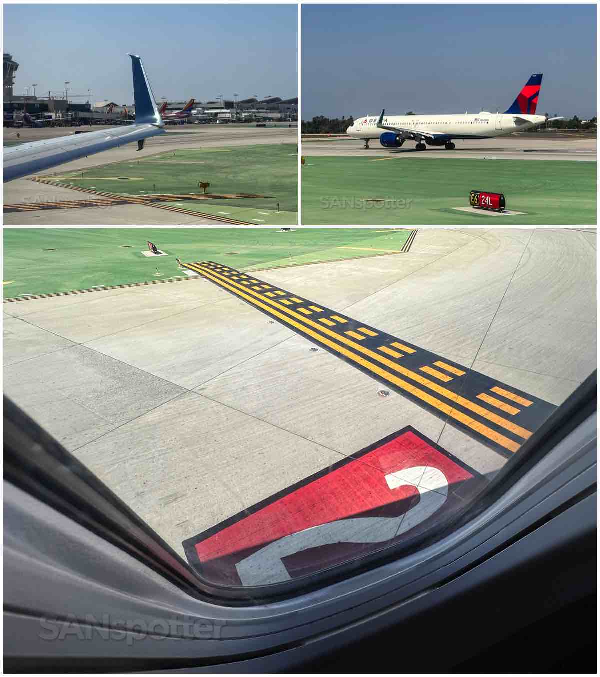 Delta 737-900 lining up for runway 24L LAX