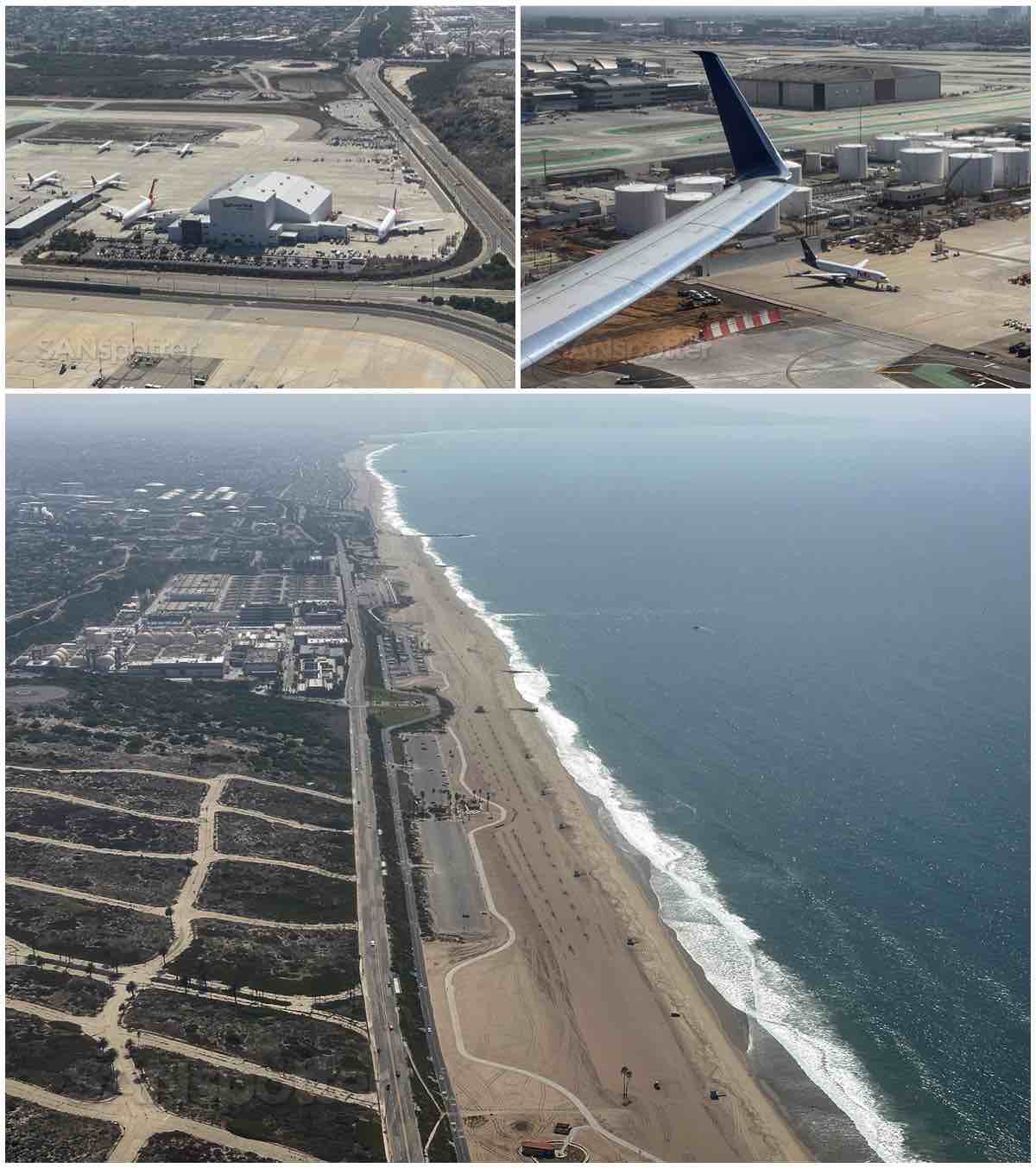 View of coastline after takeoff from LAX