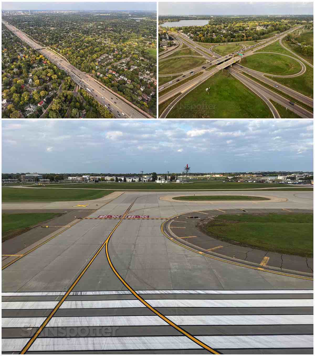 Approaching the Minneapolis-St. Paul airport in the fall