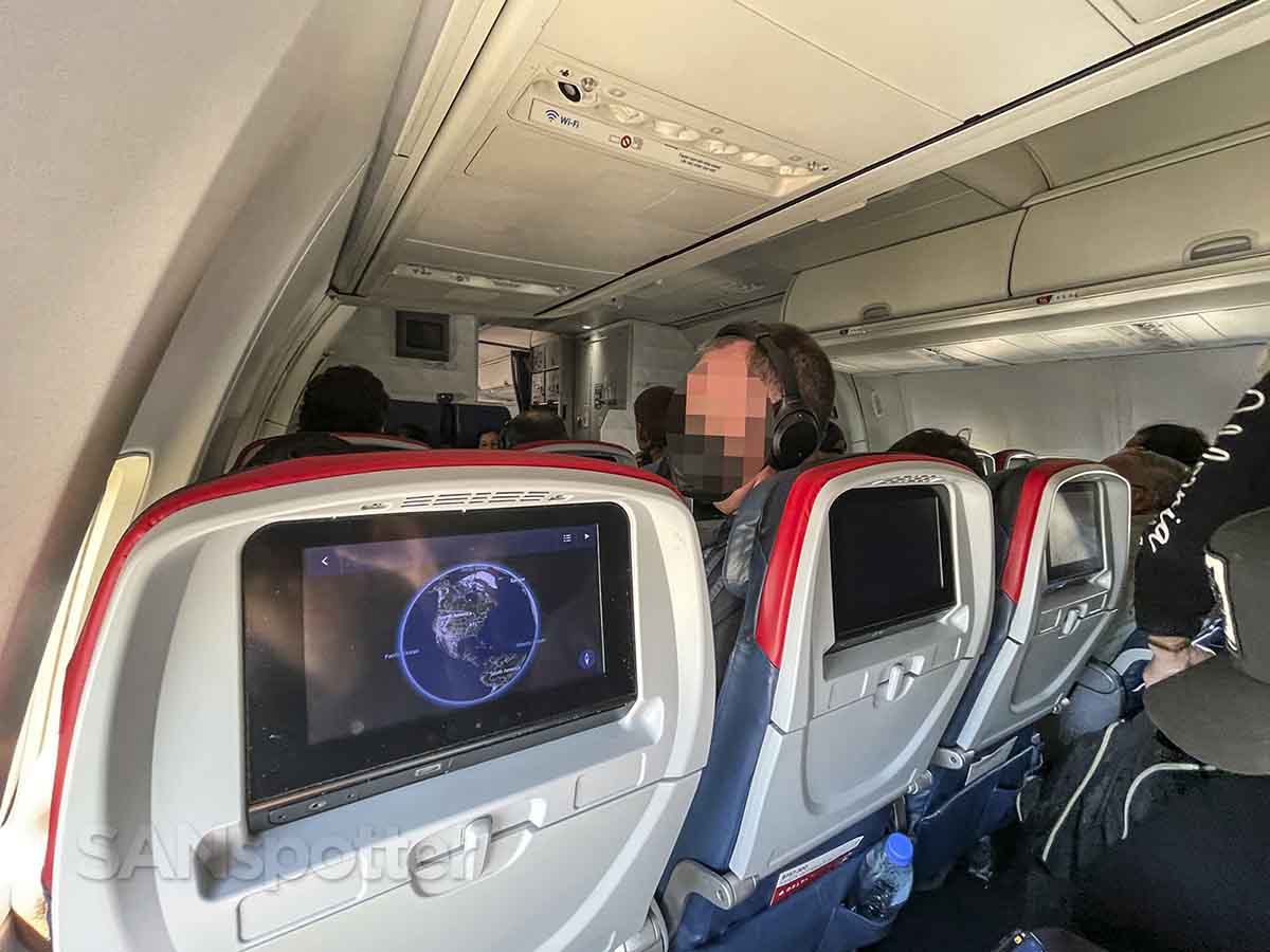 Delta 757-300 Comfort Plus passengers end of flight