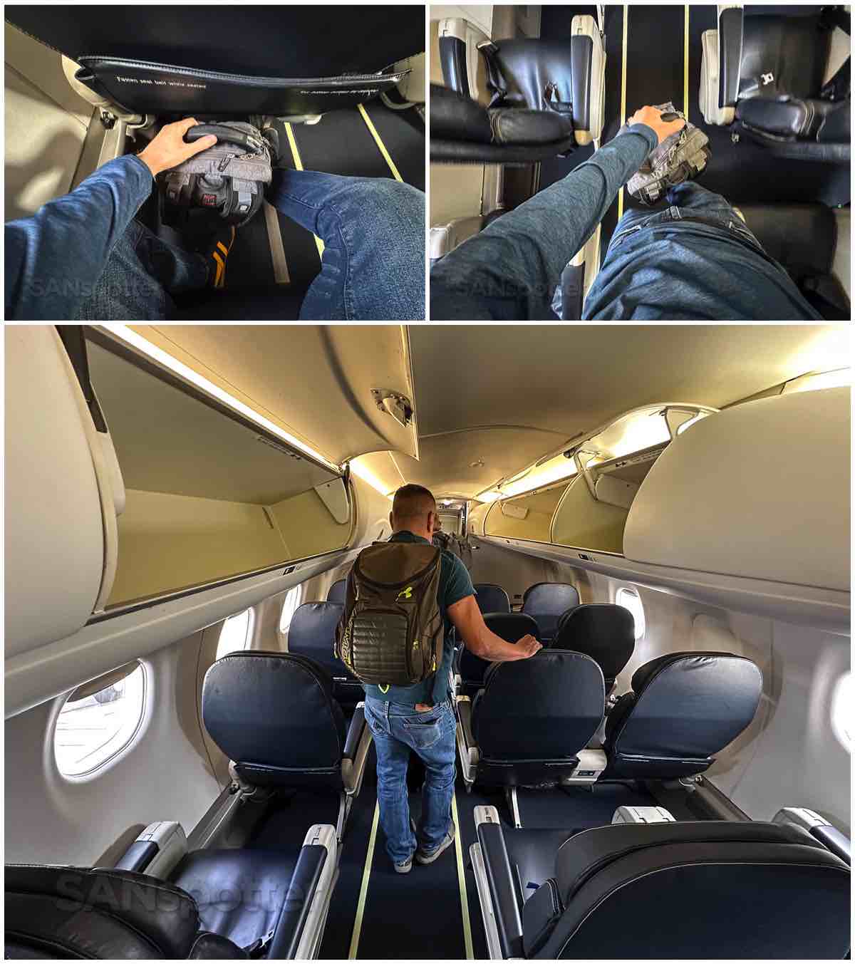 American embraer 175 overhead bin size discount