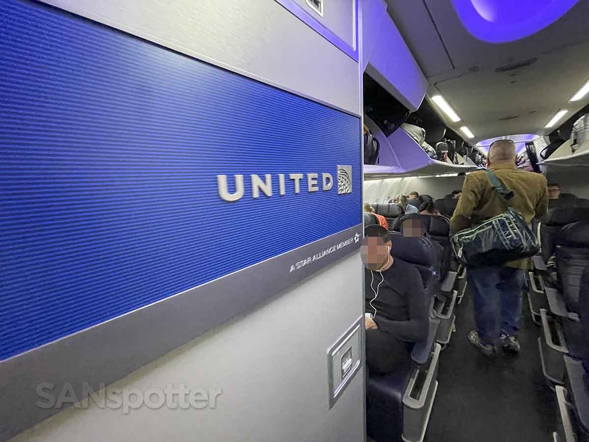 United 737 MAX 9 entryway
