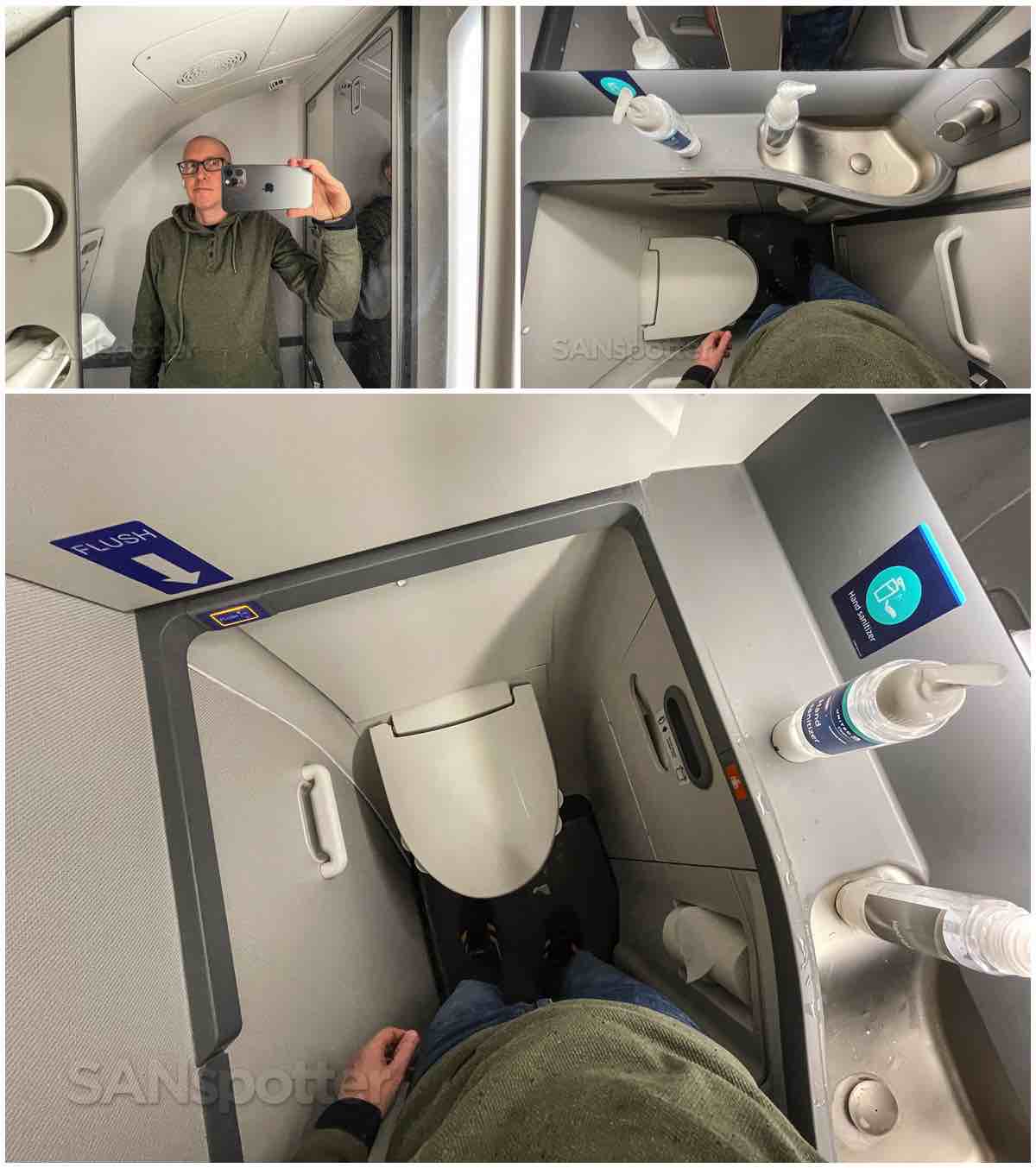 United 737 MAX 9 first class lavatory