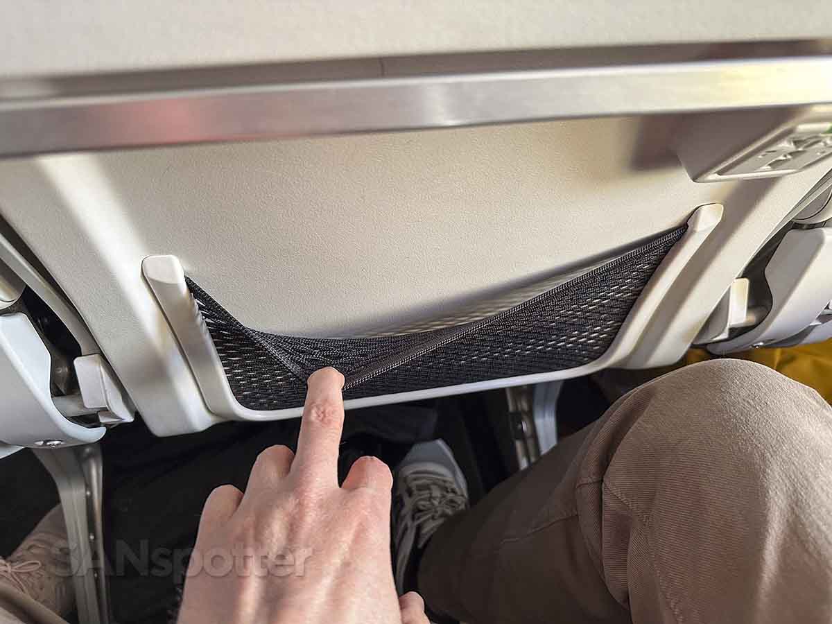 Alaska Airlines 737 MAX 9 economy seat back pocket