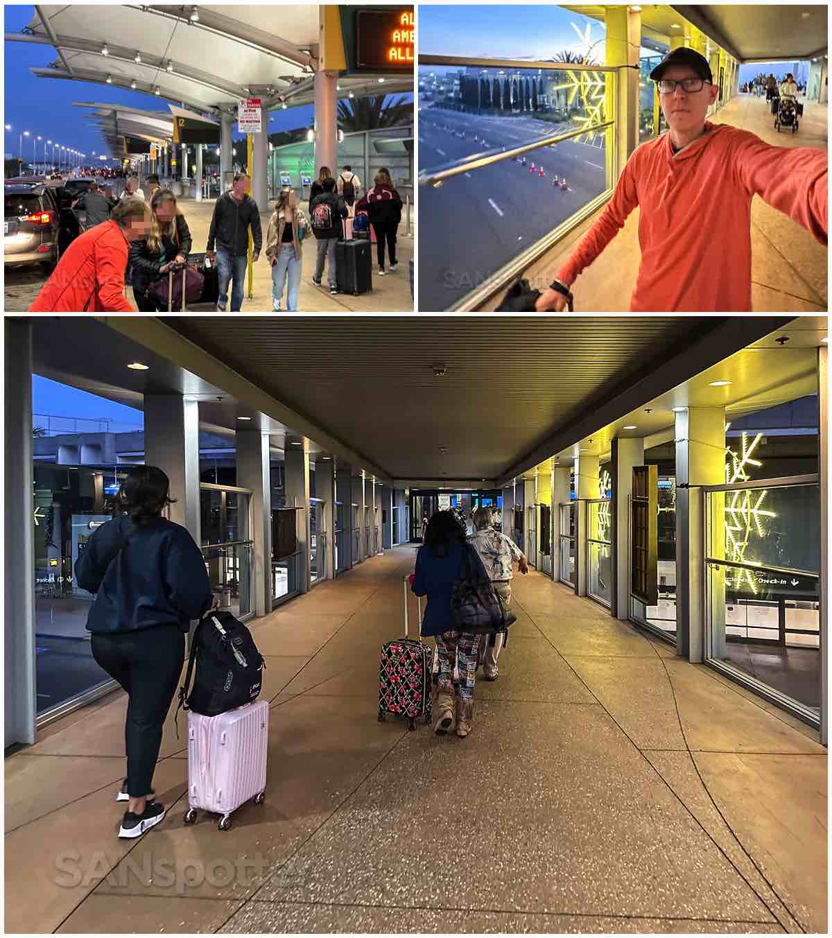 SANspotter walking into terminal 2 east San Diego airport