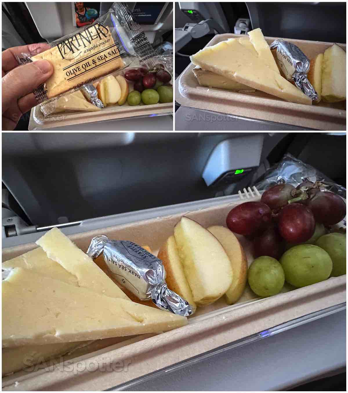 Alaska Airlines Signature Fruit and Cheese Platter contents