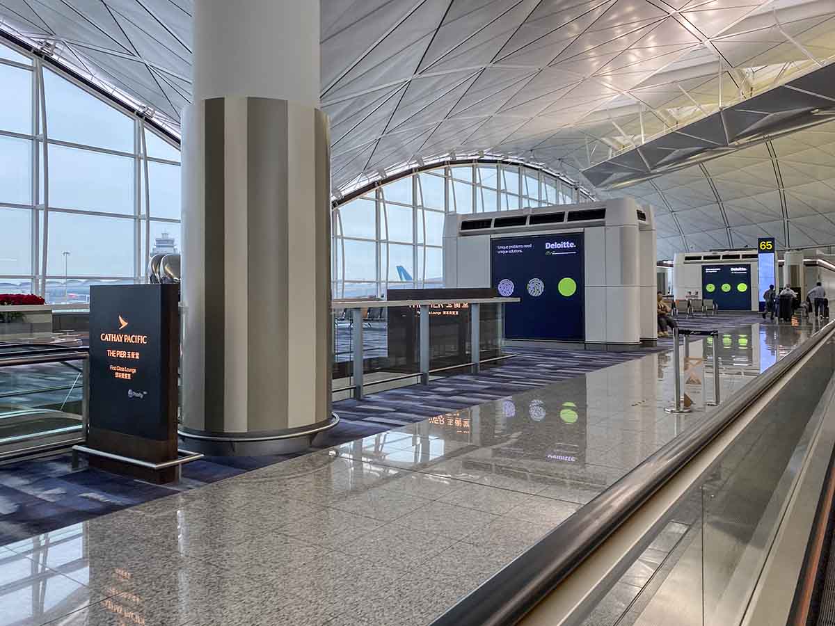Inside terminal 1 Hong Kong international airport