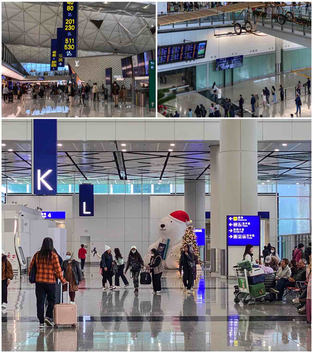 Hong Kong international Airport departures hall