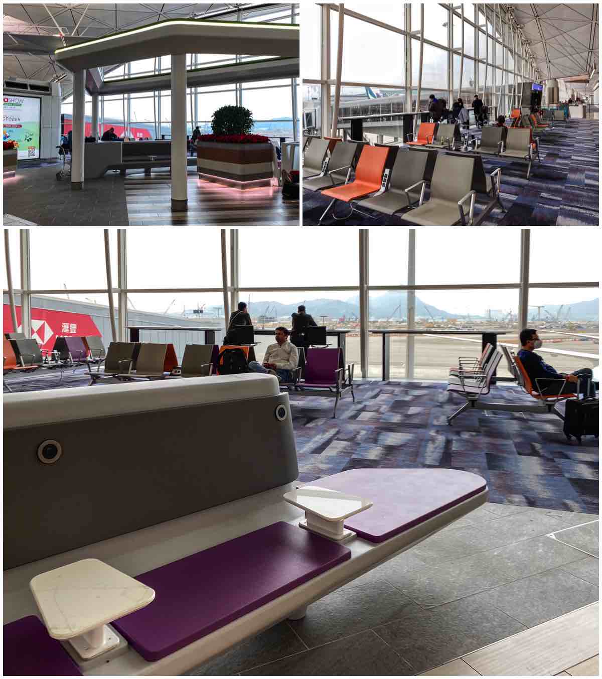 Hong Kong airport terminal 1 seating areas