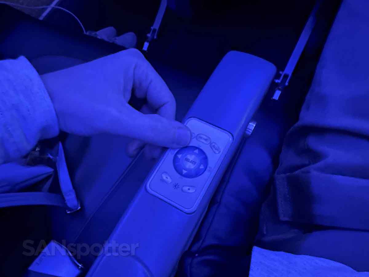 JetBlue A320 Even More Space in-flight entertainment remote control buttons