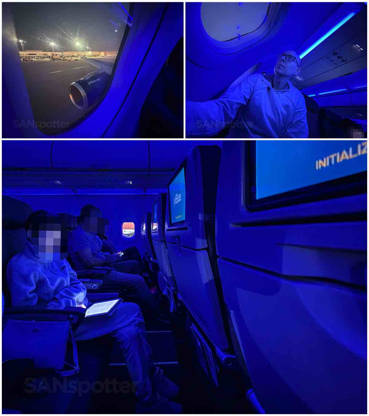 Jetblue a320 even more space seats blue mood lighting