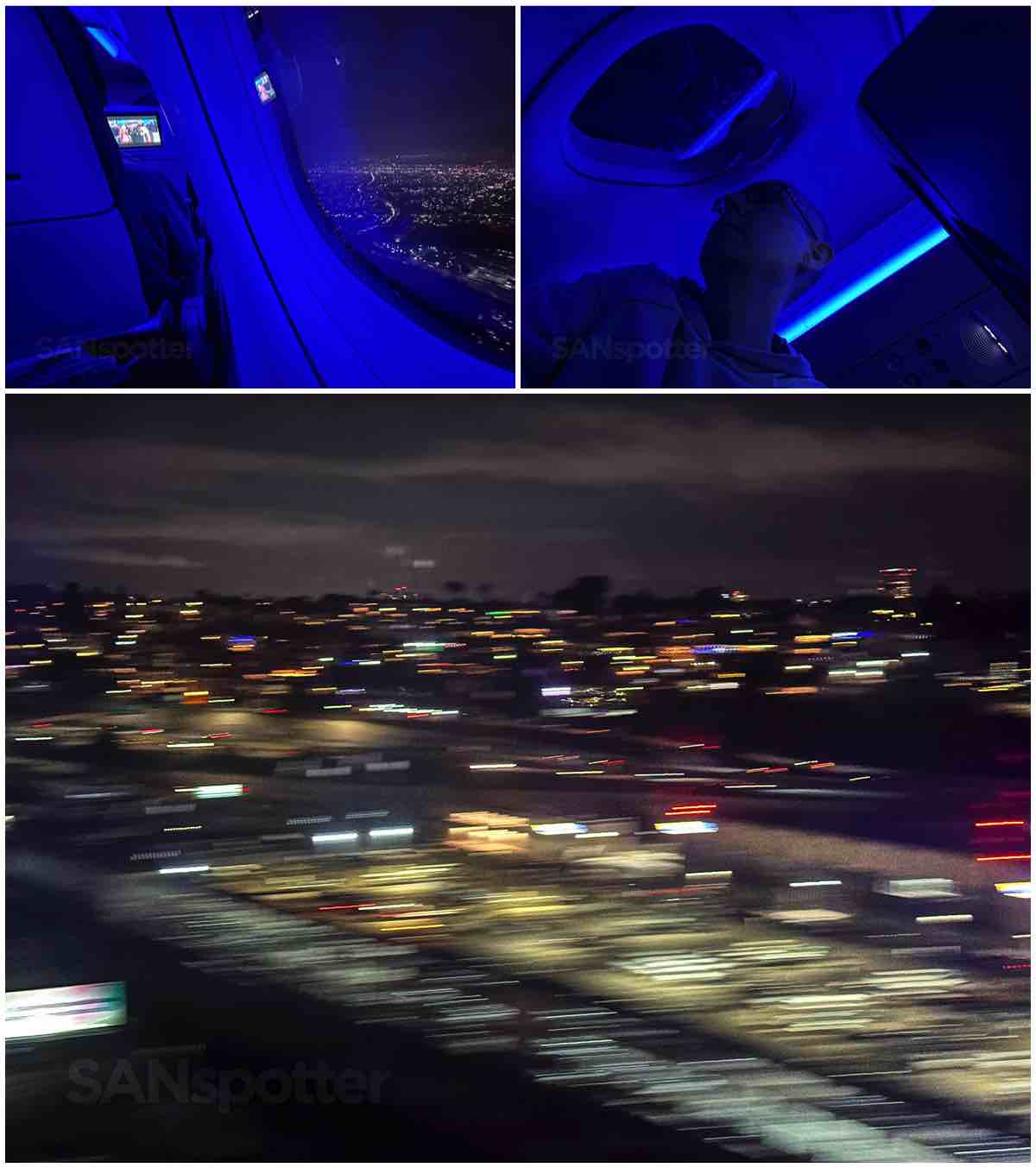 JetBlue A320 landing in San Diego at night