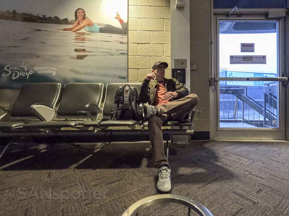 SANspotter sitting in terminal 1 San Diego airport