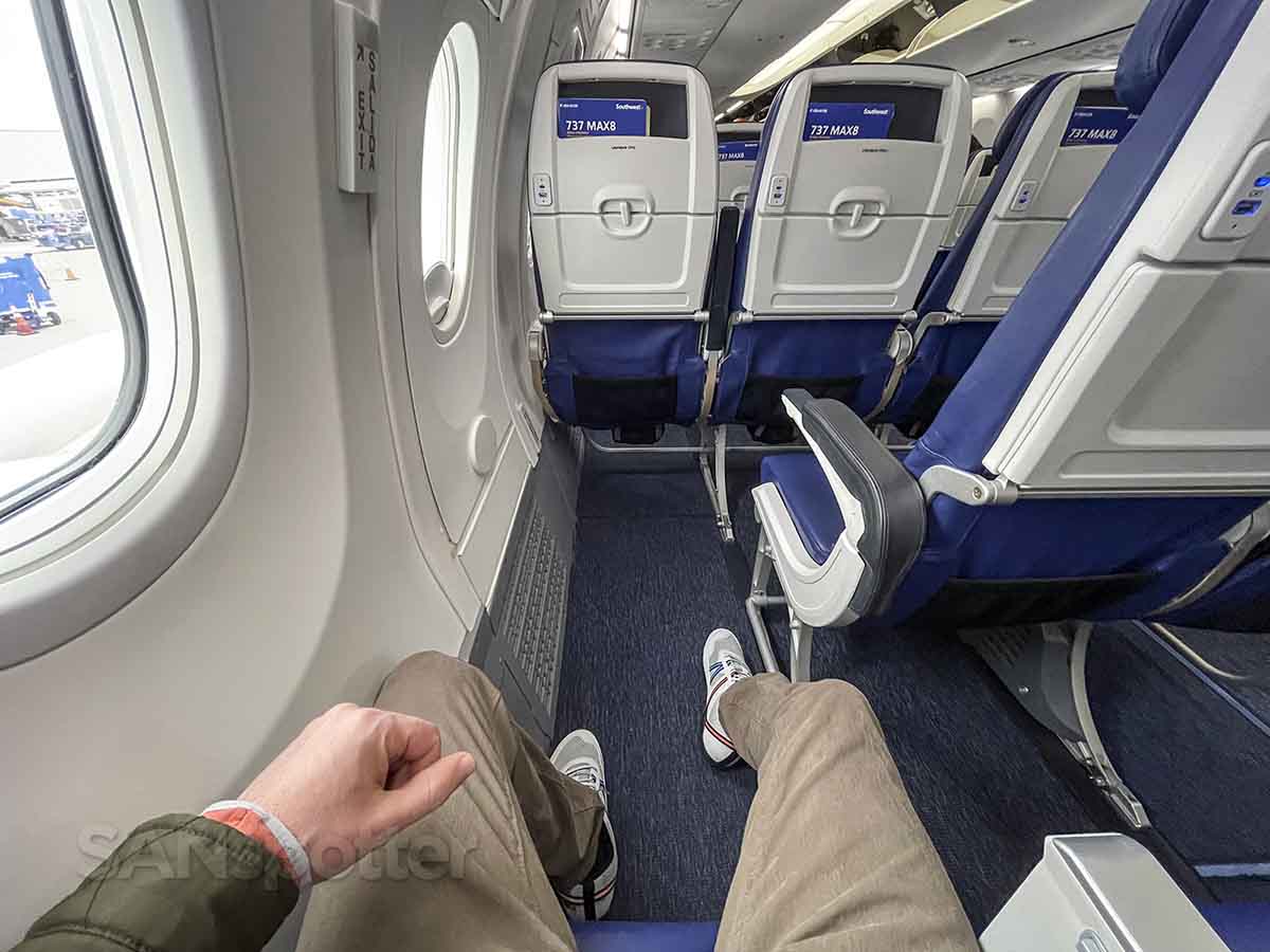 Southwest 737 MAX 8 exit row seat 16A extra legroom