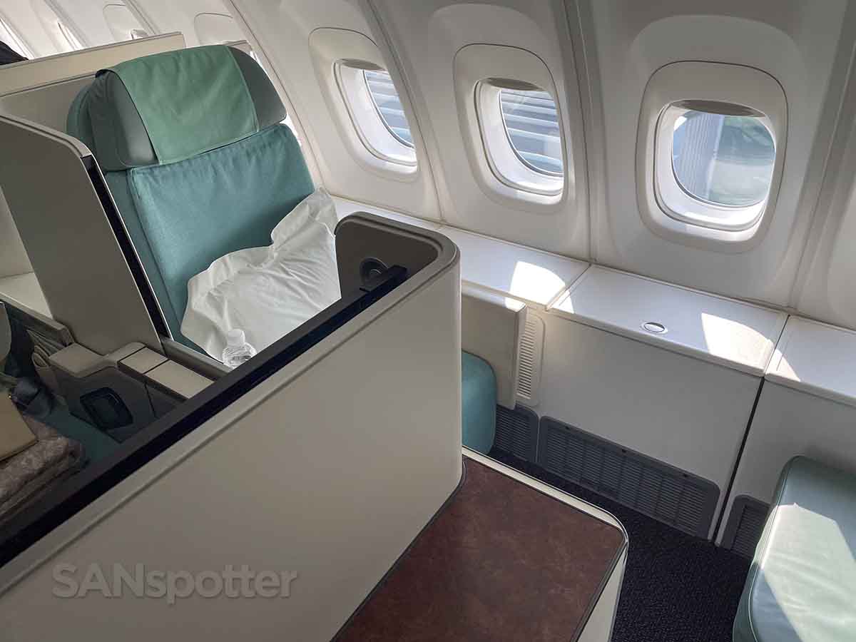 Korean Air 747-8 business class window seat