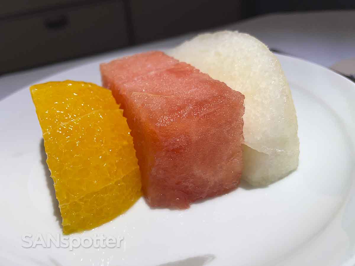 Fresh fruit plate for dessert