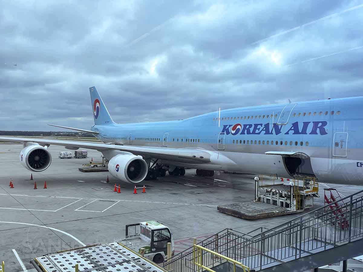 Korean Air 747-8 parked at gate F1 ATL
